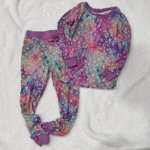 Little Sleepies Starry Pajama Set - Purple and Multicolor